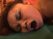 Asian chick brutally butthole fucked